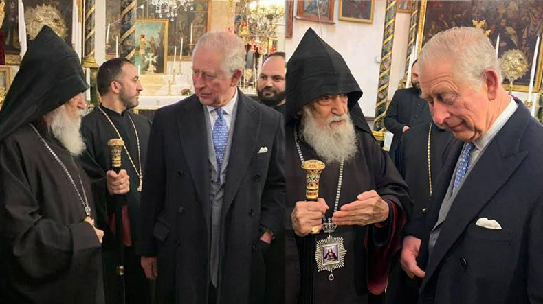 Принц Чарльз посетил армянский храм в Иерусалиме (видео)